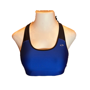 CHAMPION “FUSION FLEX” Royal Blue & Black Sports Bra Size L